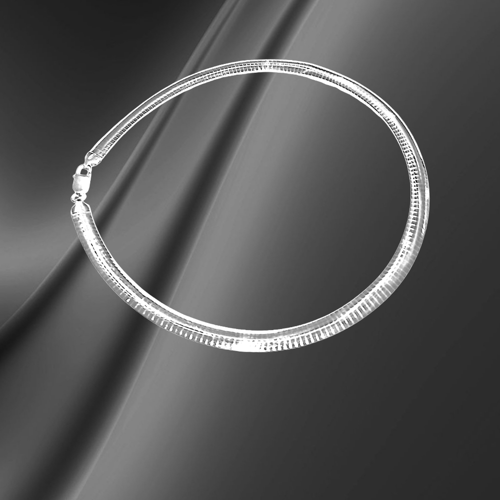 Italian Designer Sterling Silver Omega Choker/Necklace. NWOT - Picture 3 of 5